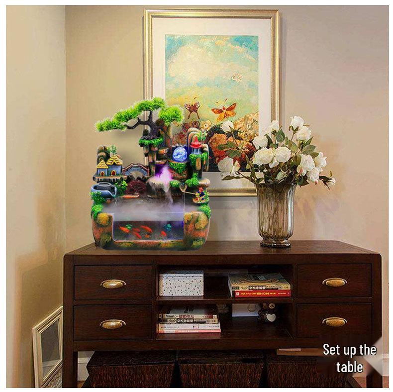 Rockery Circulating Water Fish Tank for Living Room - Small/Medium Aquariums & Desktop Goldfish Tank