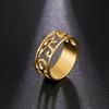 LIKGREAT Ancient Egypt Eye Of Horus Ring Stainless Steel Hollow Ra Udjat Finger Rings Accessories Ankh Cross For Women Men Gifts