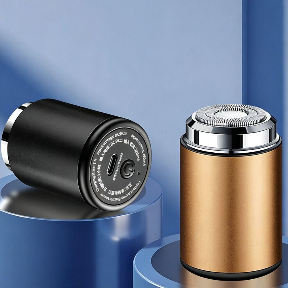 Waterproof Electric Shave Razor Low-Noise Pocket Razor Portable Men's Beard Razor for Home&Travel