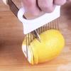 Aguja de Cebolla en Forma de Corazón Rebanadora Multifuncional de Verduras y Ayuda para Rebanar Frutas y Verduras