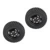 2Pcs Truck Wheel Rubber Tire 55mm Dia Aluminium Alloy Fit for WPL D12 1Celsius10 RC Car
