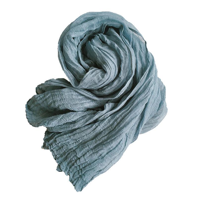 Linen Cotton Large Size Zen Dance Scarf Tara Yarn Plant Dyeing Tie-Dye Batik Hand-Painted Scarf Medium And Long Silk Scarf