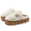 fluff English standard cotton slippers autumn and winter new couple home cotton mop fleece warm slippers