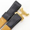 HERMES H belt belt vintage black Calfskin/Plated Gold Women Used