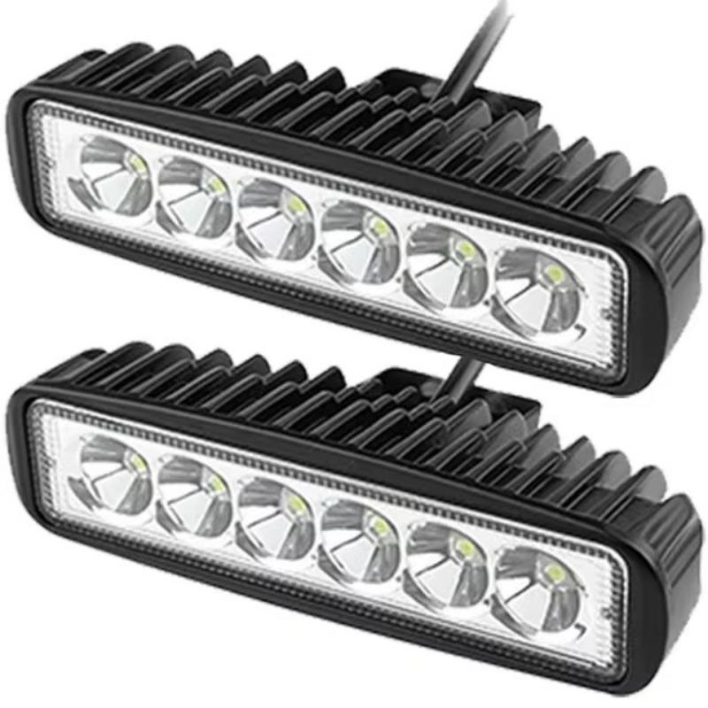 

1 шт./2 шт. ABS Автомобільний робочий ліхтар 6LED DRL Spotlight Високоякісний водонепроникний автомобільний позашляховик Вантажівка Універсальний нічний ліхтар безпеки 2pcs