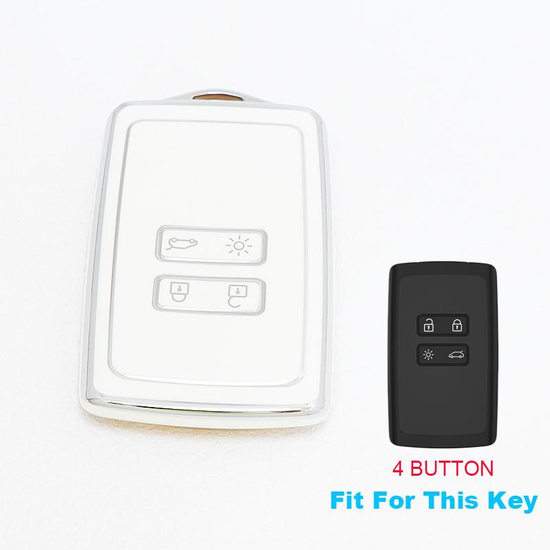 For Renault Kadjar Koleos Megane 4 Talisman Arkana Dacia Sandero Espace 5 Captur Tpu Shell Fob Holder Car Key Case Cover