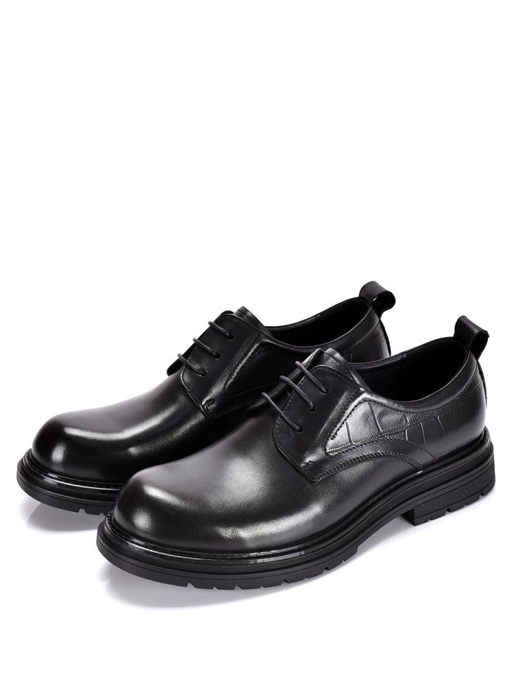 Herren Derby-Schuhe aus echtem Rindsleder - Formell, Atmungsaktiv, Design für breite Füße für Hochzeiten oder Geschäftsbekleidung Size 40 schwarz