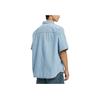 Calvin Klein Logo Embroidered Loose Short Sleeve Shirt Men Tops Denim-Blue J320636-1AA