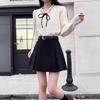 Women's Petite Wool A-Line Pleated Skirt in Coffee - Flattering High-Waisted Pencil Design for Autumn/Winter 2025