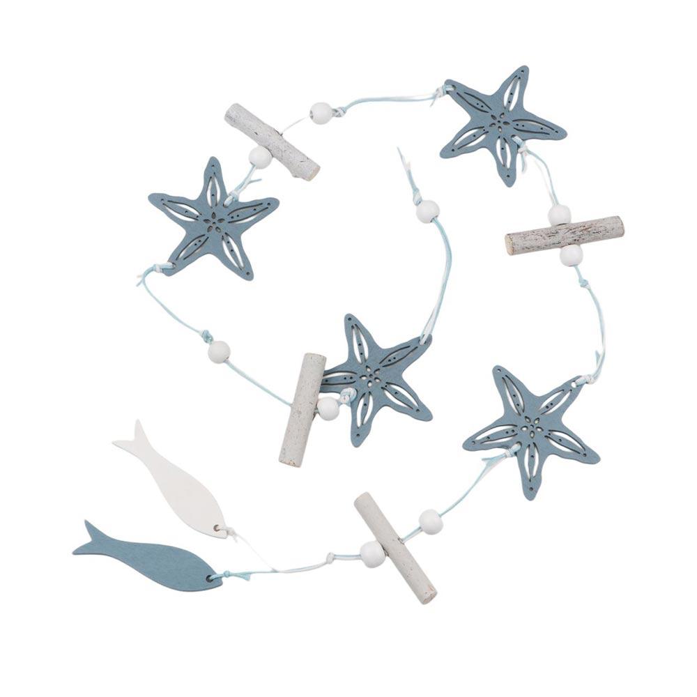 Solid Wood Carving Ocean Series Hanging Crafts Scallop Pendant Blue Ocean Pendant Wooden Ornament