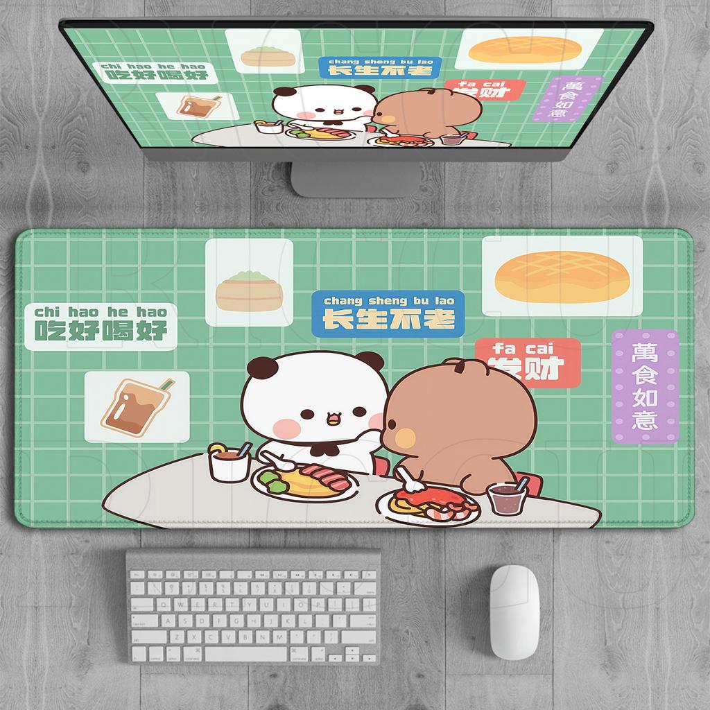 BuBu DuDu Natural Rubber Mouse Pad carpet Cute HD Desk Mat Extended Gaming Keyboard Mats Large PC Accessories XXL Gamer Mousepad