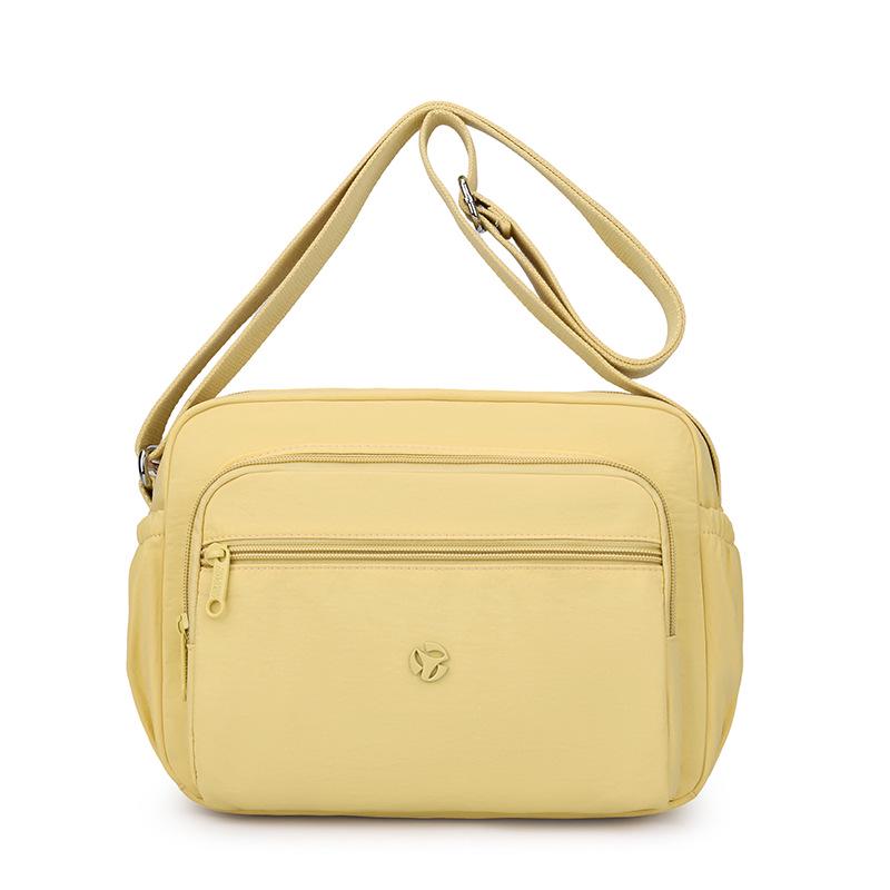 

Многослойная сумка кроссбоди для женщин – Большая вместимость, повседневный стиль для мам жёлтый/кремовый