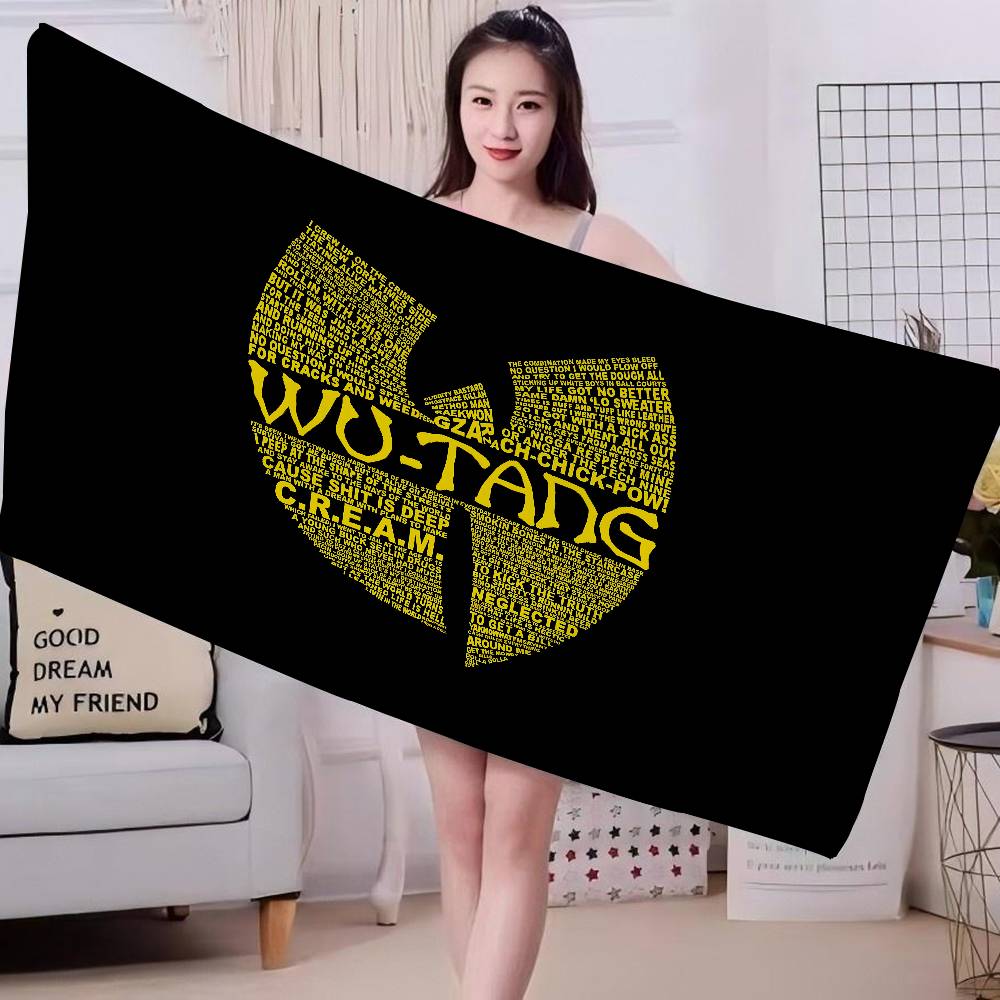 WU-T--TANG CLAN Band Anime Beach Swimming Towel Soft Absorbent Washcloth Children's Gifts for Kids Travel Camping Gym