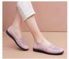 Mom's Summer Breathable Leather Sandals – Soft Sole, Non-Slip Flats for Middle-Aged & Elderly Women