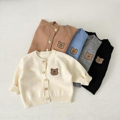 Children's Knitted Cardigan: Long-Sleeved Korean Style for Boys & Girls - Perfect for Spring & Autumn Outings
