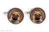 Pug - cufflinks and tie with your photo, a suit decoration, men's jewelry from the Art-Dog brand.