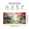 2D Pastel Cherry Blossom Garden Garage Door Banner for Yard and Festival Use