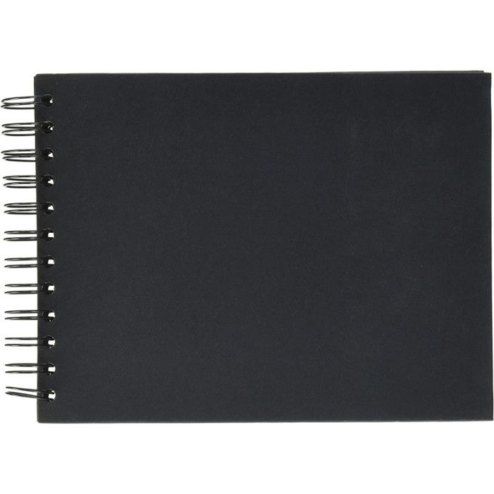 Album à personnaliser - New - 21 x 16 cm - Couverture rigide noire - 40 feuilles - Papier Maya 185g/m²