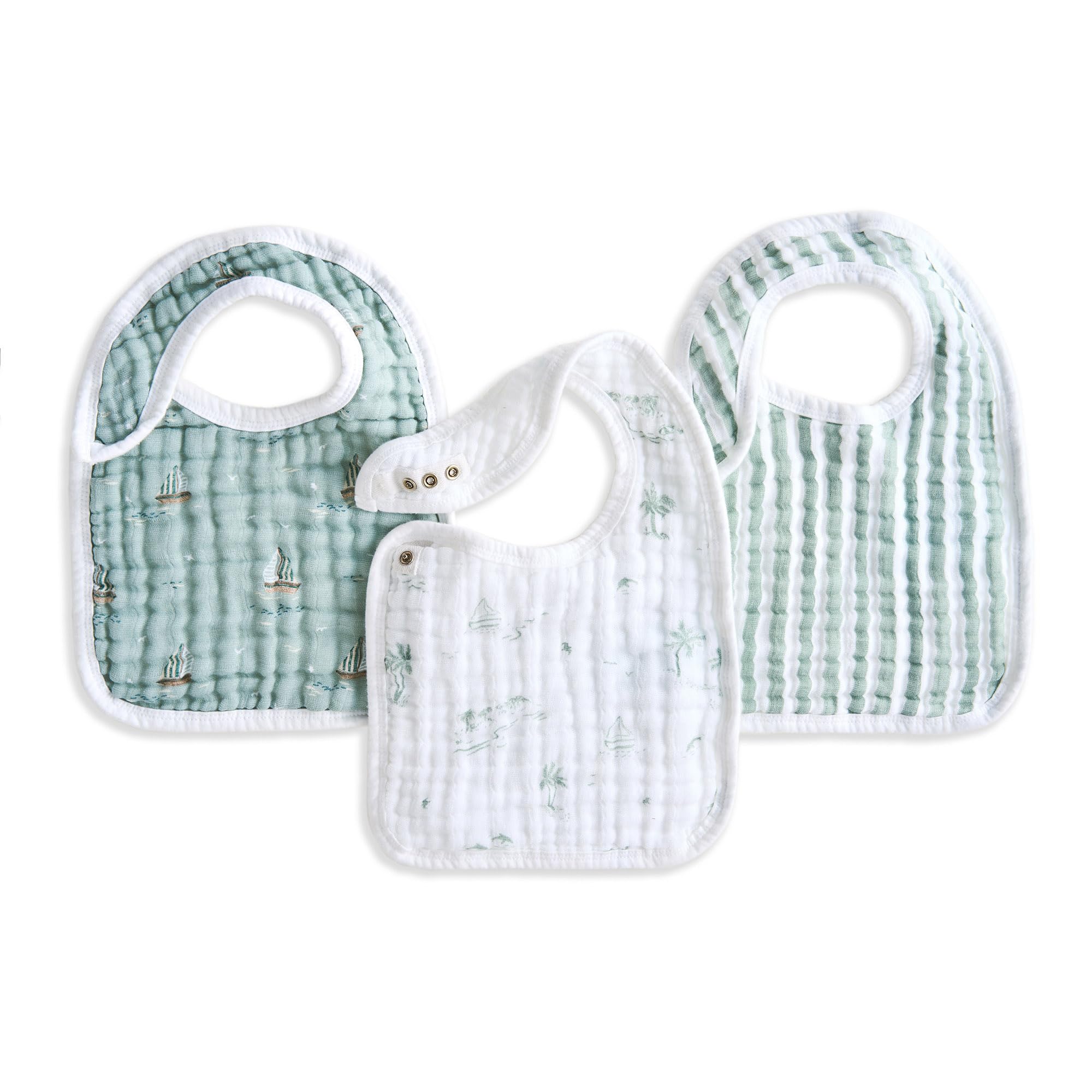 

aden anais Слюнявчик на кнопках Sailing Seas Один размер 3 штуки BBADABASNO30006 +