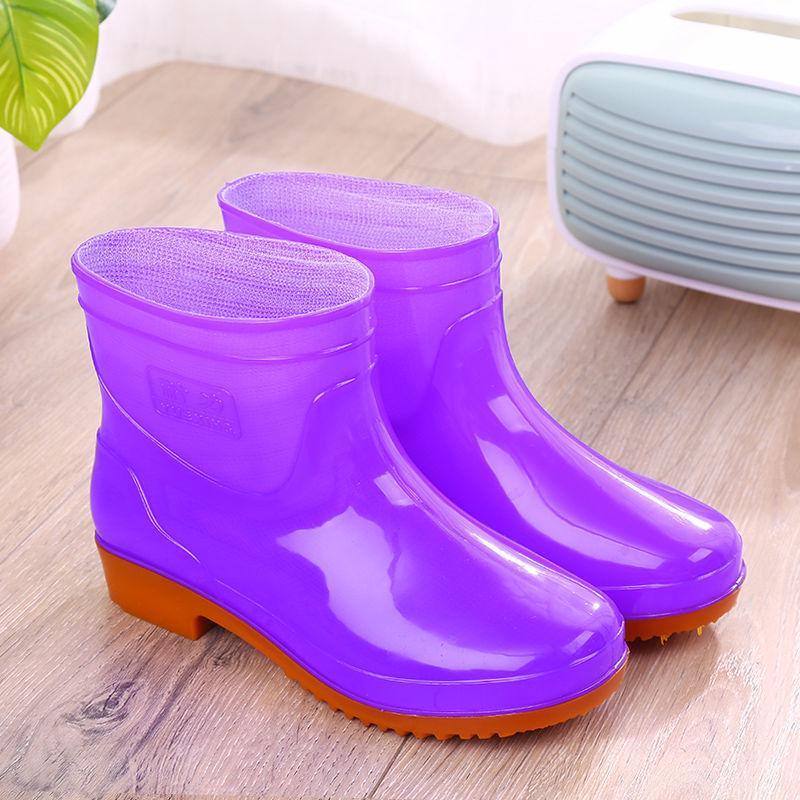 Dámské fleecem podšité protiskluzové nepromokavé gumové holínky s vysokým svrškem