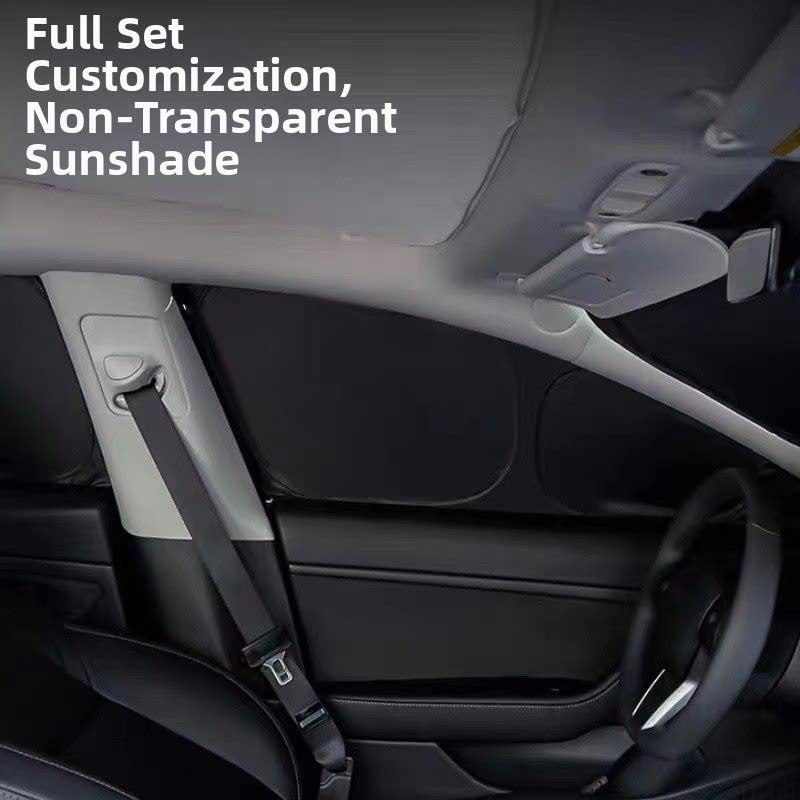 Für Tesla Neues Modell Y/YL/3 Upgrade Sichtschutz-Sonnenschutz Frontseitenfenster Sonnenschutzscheiben Windschutzscheiben-Sonnenschutz Outdoor-Camping