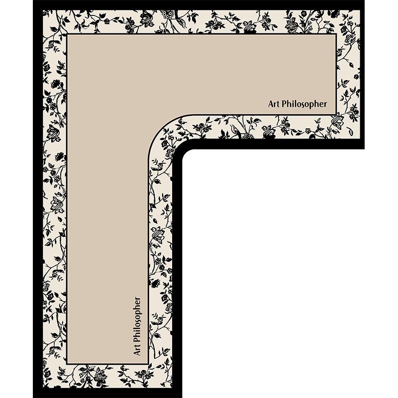 

Коврик для пола в пасторальном стиле, Г-образный кухонный ковер, домашний ковер для гостиной, нескользящий кухонный водопоглощающий быстросохнущий коврик 70x70x45cm