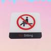 Pop Black Acrylic Creative Signage No Sitting Sign Wall Label Sticker Warning Badge for Fire exits Equipment operation areas Narrow corridors