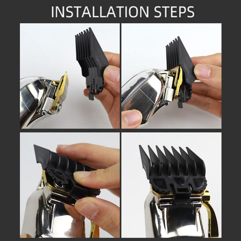 8 Sizes Professional Cutting Guide Comb Set Limit Comb Set Replacement for Wahl Electric Hair Trimmer Shaver