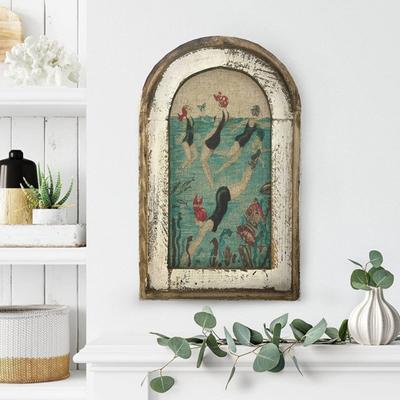 Dekorative Malerei Fake Style Wandfenster Effekt Holz Nordische Kunst Dekoration für Zuhause