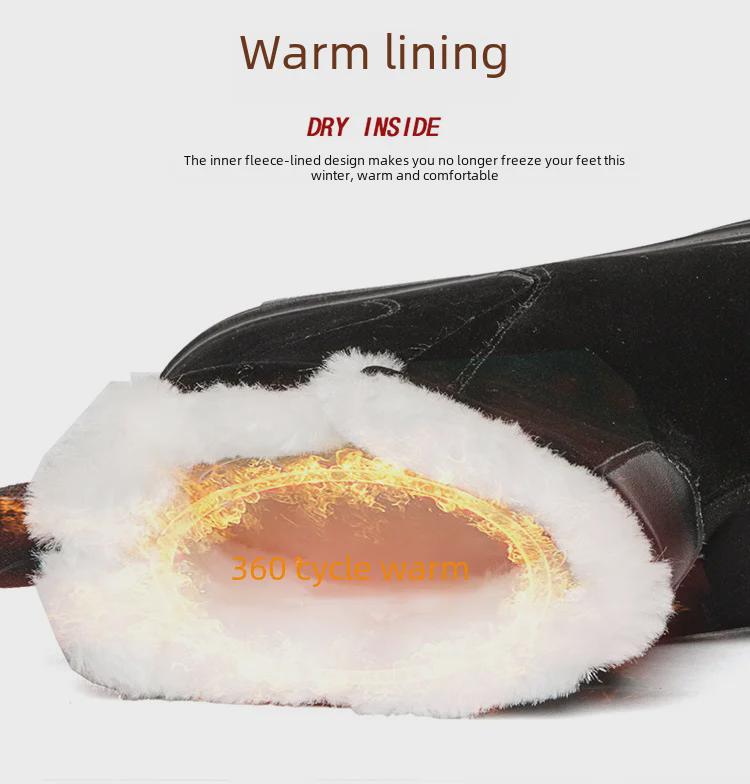 Cross-Border Trend: Men's and Women's Velvet-Lined Winter Boots - Warm Snow & Martin Styles