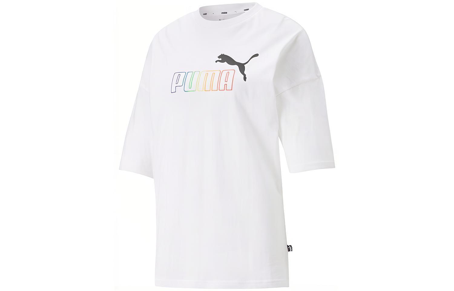 PUMA SS22 Drop Shoulder Sleeve T Shirt Women s White 670948-02 M
