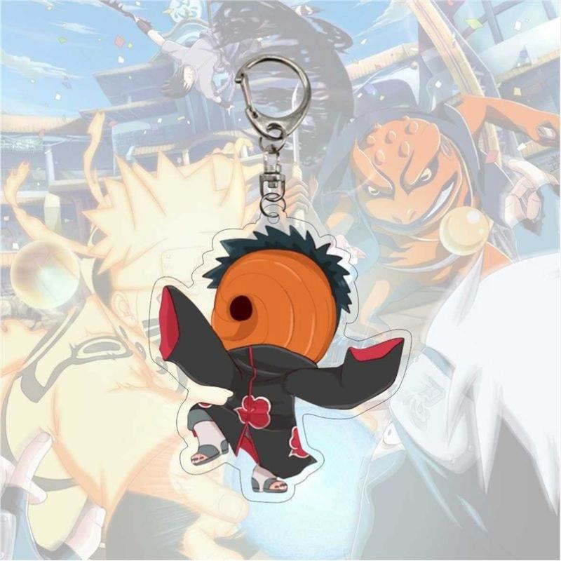 Anime Naruto Acrylic Keychain Accessaries Uzumaki Naruto Cartoon Keyring