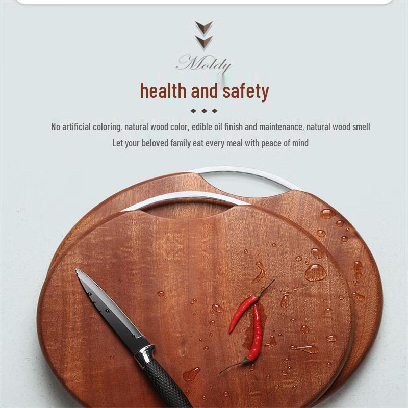 Olesen Solid Wood Double-Sided Round Cutting Board