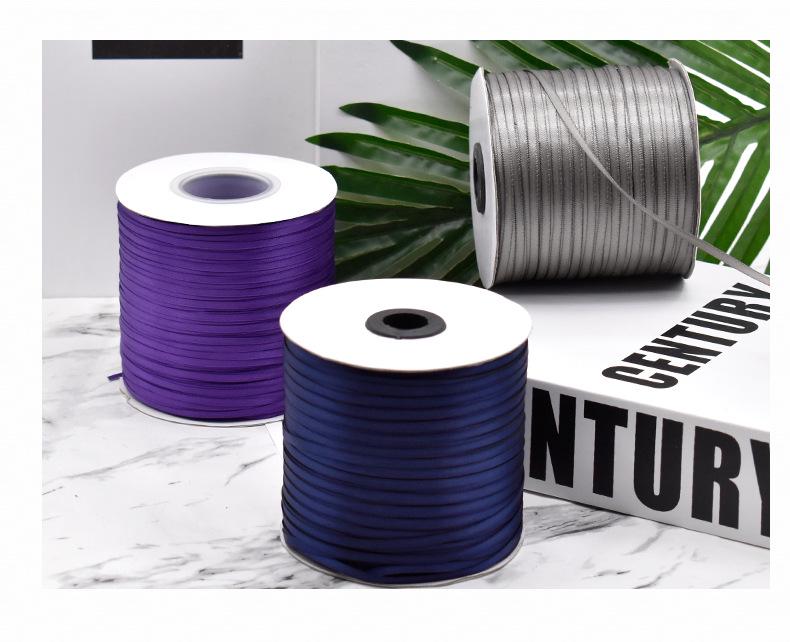 0.3cm Encrypted Polyester Satin Ribbon for Clothing and DIY Accessories