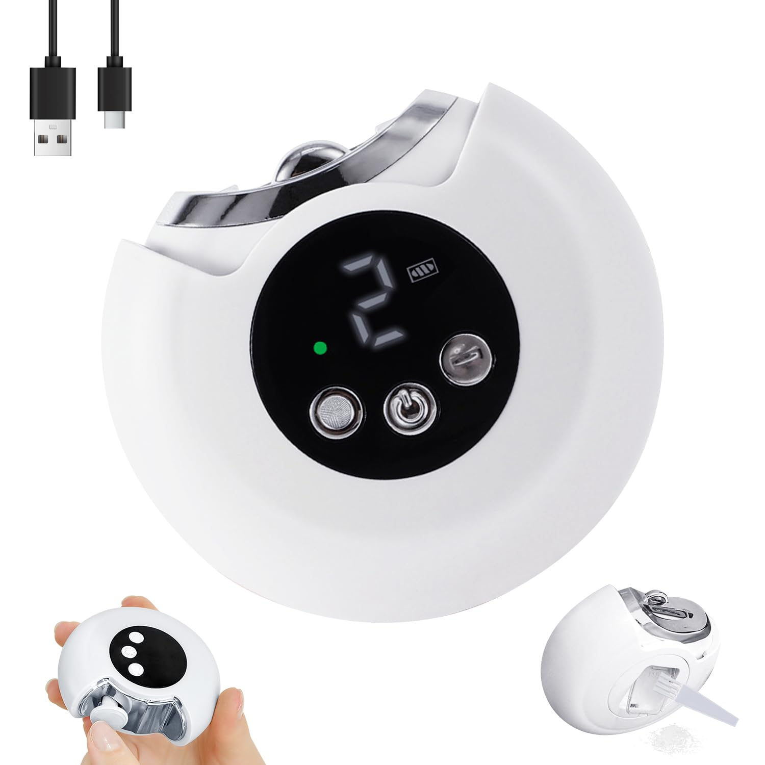 

VOXIN Electric Nail Clipper Nail 2025 Electric Nail Electric Nail Electric Nail Nail LED Low Easy to Prevents Nail Safe for Ingrown Thick and Suitable белый