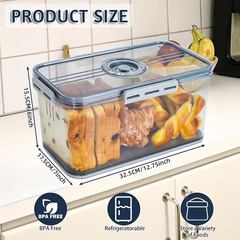 1 Sealed Bread Box - Leak Proof Portable Storage Container Suitable for Bread, Toast, and Baking - Ideal Kitchen Storage Tool