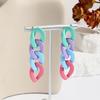 Trendy Acrylic Geometric Earrings For Women Colorful Chain Design 2023 Summer Fashion