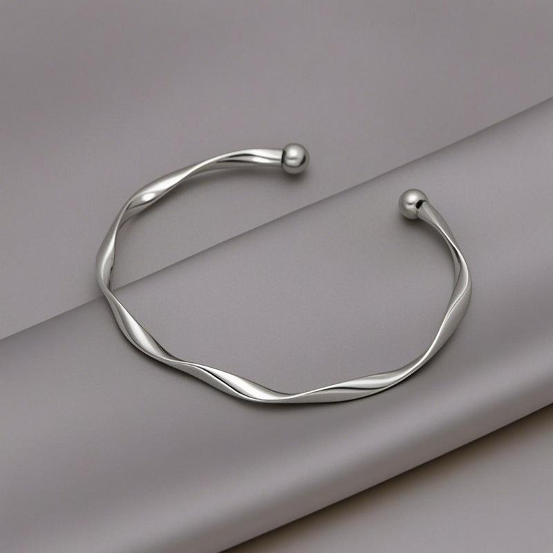 Original 925 Silver Charms Bangles For Women Luxury Design Sparking Gypsophila Star Bracelets Party Wedding Jewelry