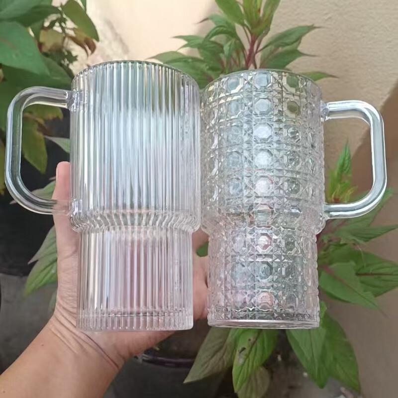 Large Capacity Glass Mugs with Handle