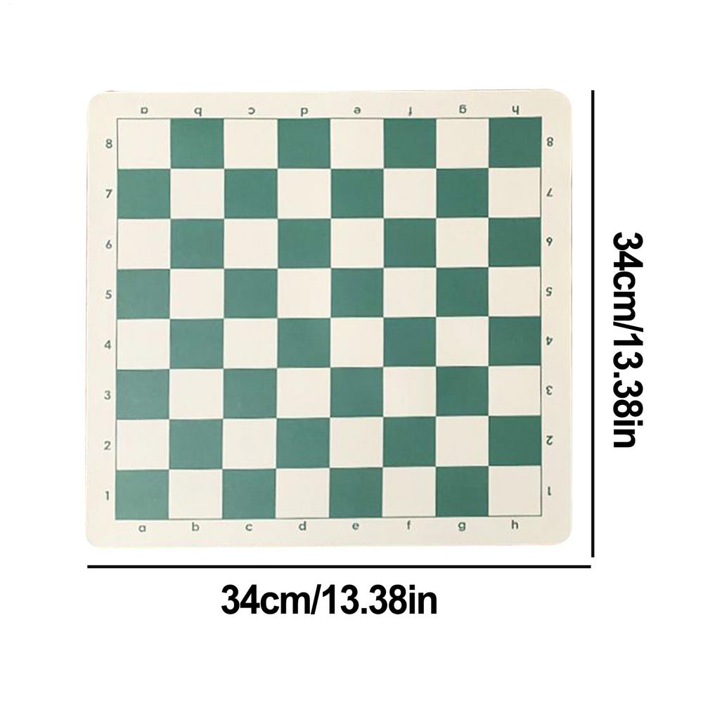Портативная шахматная доска Легкая сворачивающаяся шахматная доска Турнирный шахматный коврик Компактная шахматная доска из ПУ кожи Складная доска для шашек