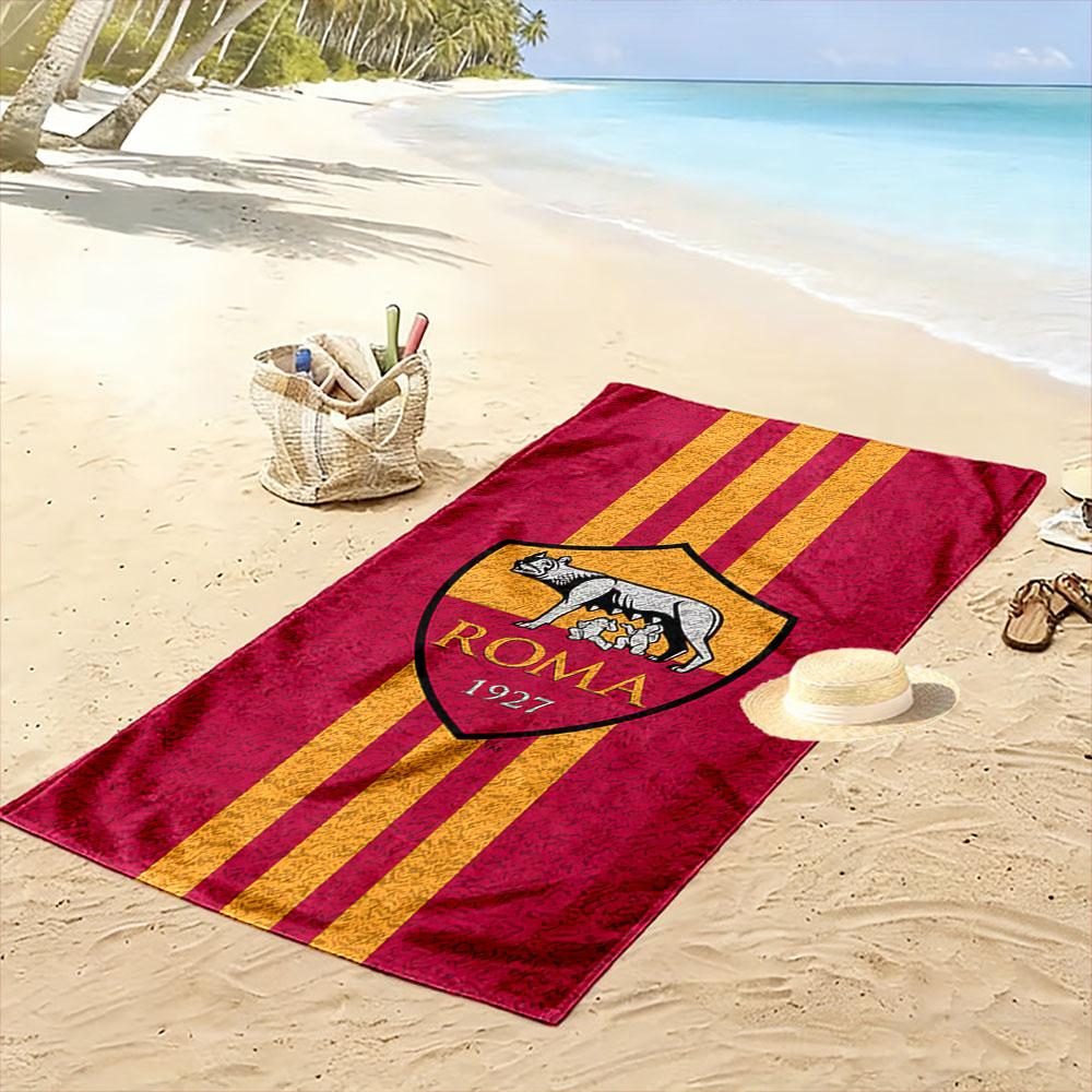 Roma Logo Style Beach Towel Beach Towel Quick-drying for Travel Outdoor Sports Jogging Beach and Swimming