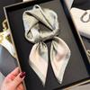 French light luxury chain small square scarf simulation silk printing silk scarf headscarf women's spring and summer scarf temperament scarf scarf new