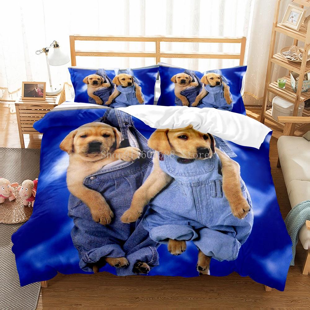 Lovely Dogs Animal 3D Bedding Sets Cute Husky Duvet Quilt Cover Set Kids Comforter Bed Linen Pillowcase Pets Dog