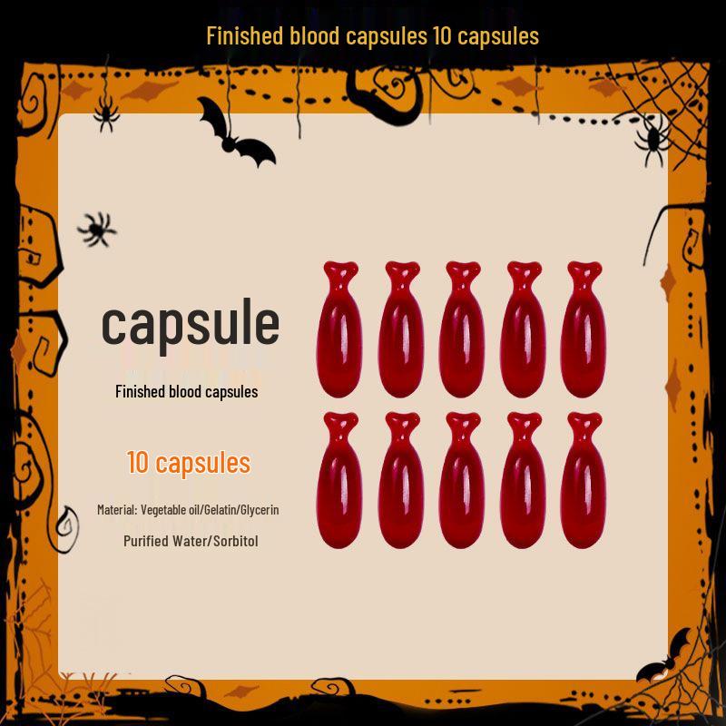 Halloween Prank Blood Capsules - Fake Blood Props for Gag and Acting