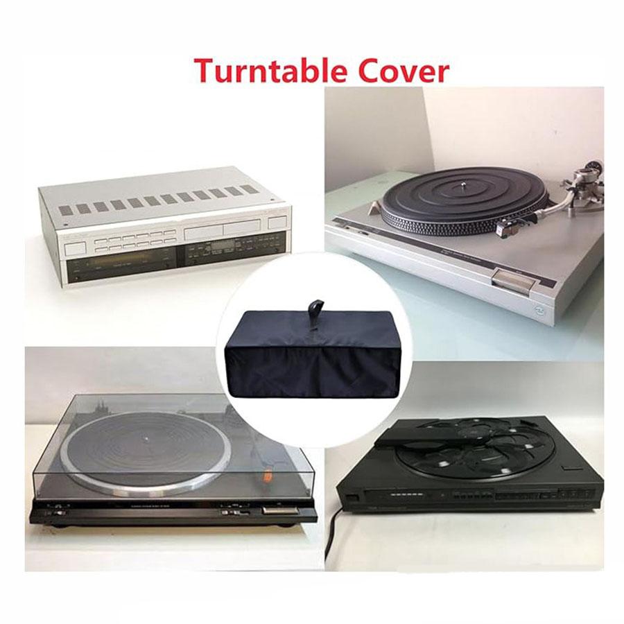 600D Oxford Cloth Record Player Dust Cover, Waterproof & Scratch-Resistant Turntable Protector, Universal Dust Cover