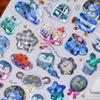 3 Pcs/6pcs Colorful Sweet Candy Pets Cartoon Crystal Stickers Scrapbooking Diy Journal Cute Sticker Stationery Decor School Gift