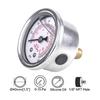 0-160 PSI Small Oil Pressure Gauge Fuel Gauge 1/8 NPT Oil Fuel Pressure Gauge Liquid Filled Polished Case