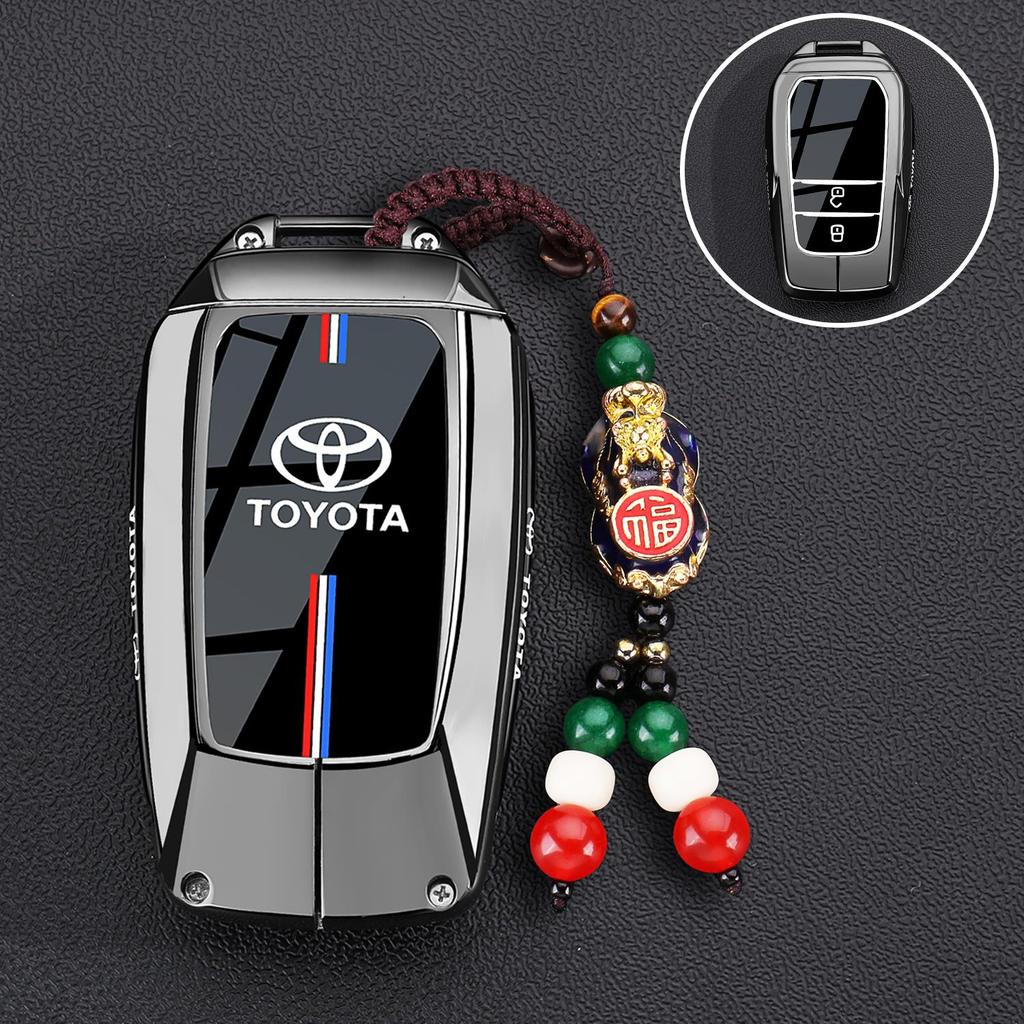 Transparent Car Key Fob Case Cover Black Key Case Shell Protector For Toyota For Sienna For Venza For Car Accessories