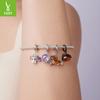 Halloween Magic Crystal Pendant Accessories Mystery Skeleton Hand S925 Sterling Silver Beads