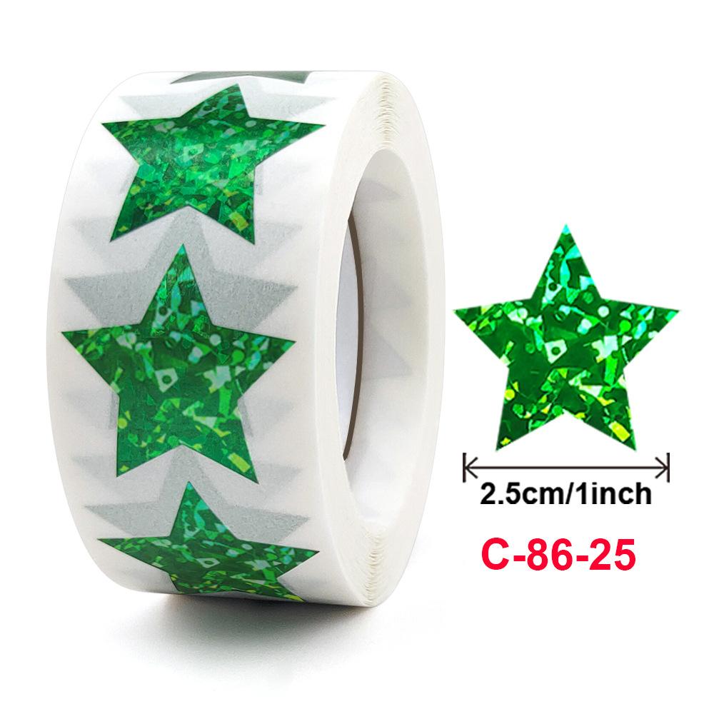 500pcs Colorful Star Adhesive Holographic Star Stickers Scrapbook Sticker Roll Labels For Kids DIY Gift Kids Reward School Craft